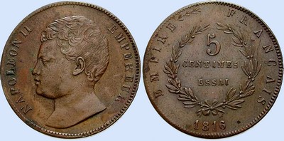 5 Centimes NAPOLEON II